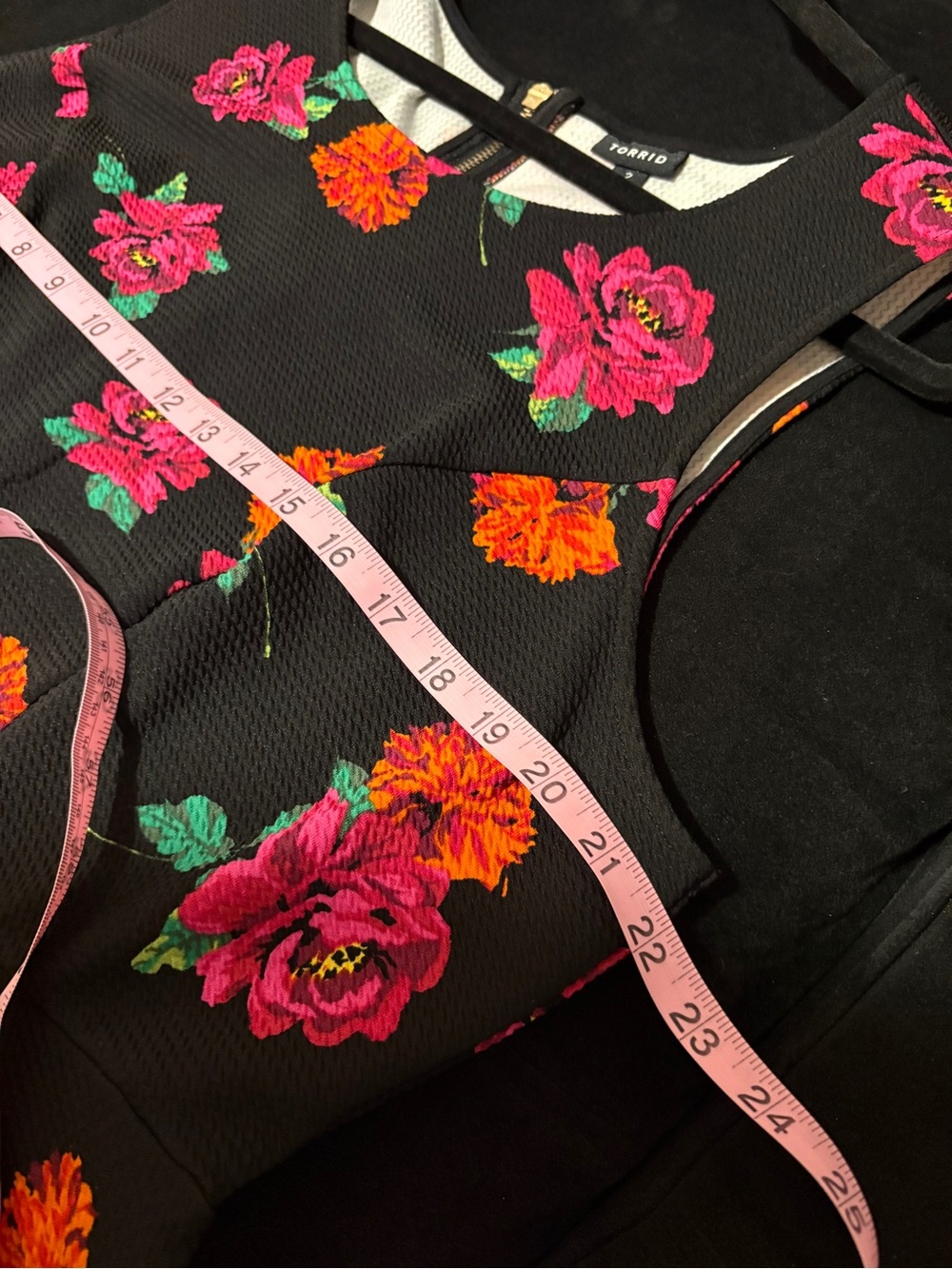 Torrid Floral High Low Peplum Tunic Sleeveless Top - Picture 6 of 7